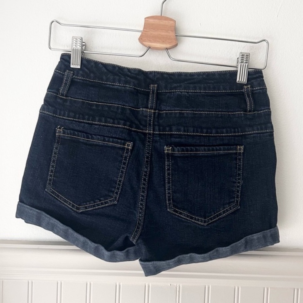 Y2K Mossimo Supply Co. Dark Wash Jean Shorts size 6 - Picture 3 of 3